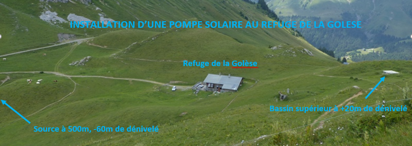 Résoudre le problème d’alimentation en eau d’un refuge grâce à une pompe solaire